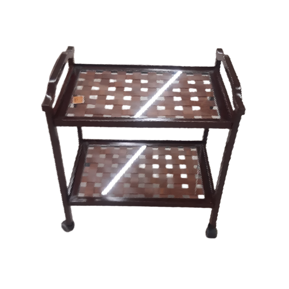 Tea Trolley Net 2 Shelf L-Brown