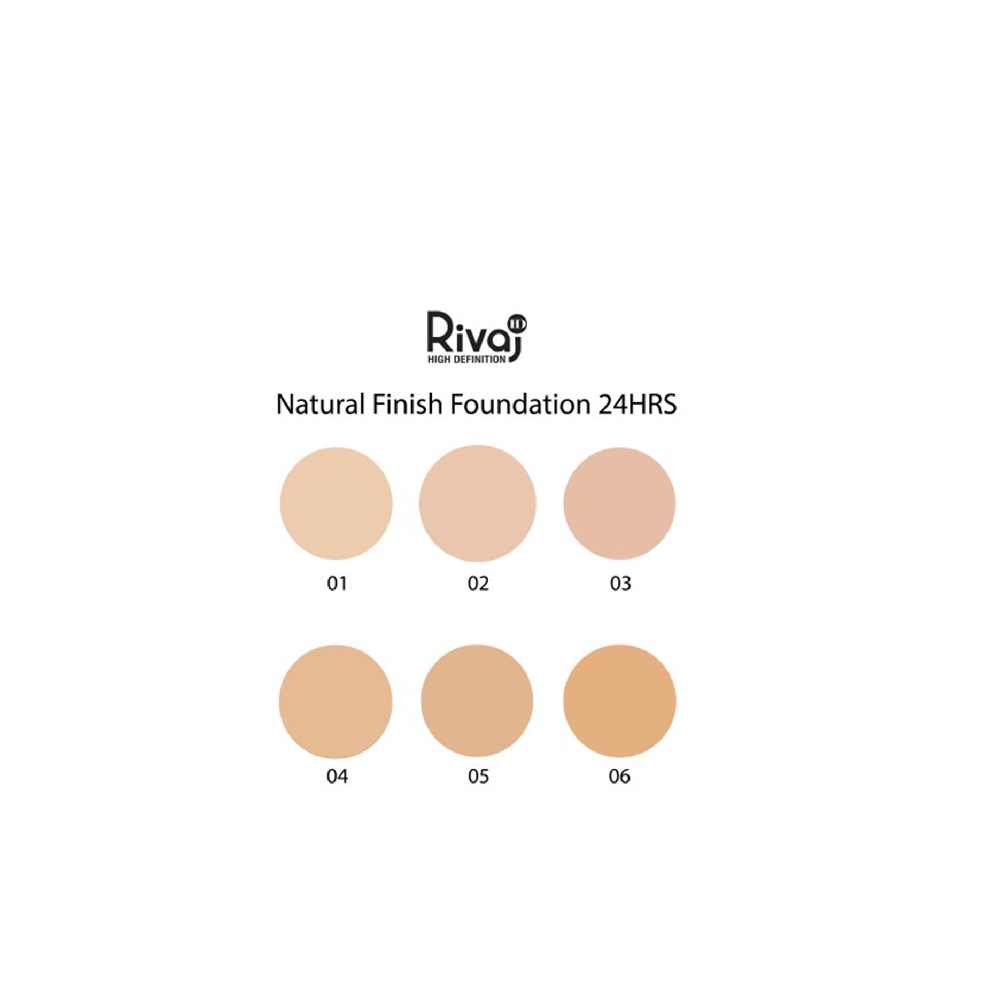 RIVAJ HD NATURAL FINISH 24HRS FOUNDATION 30 ML