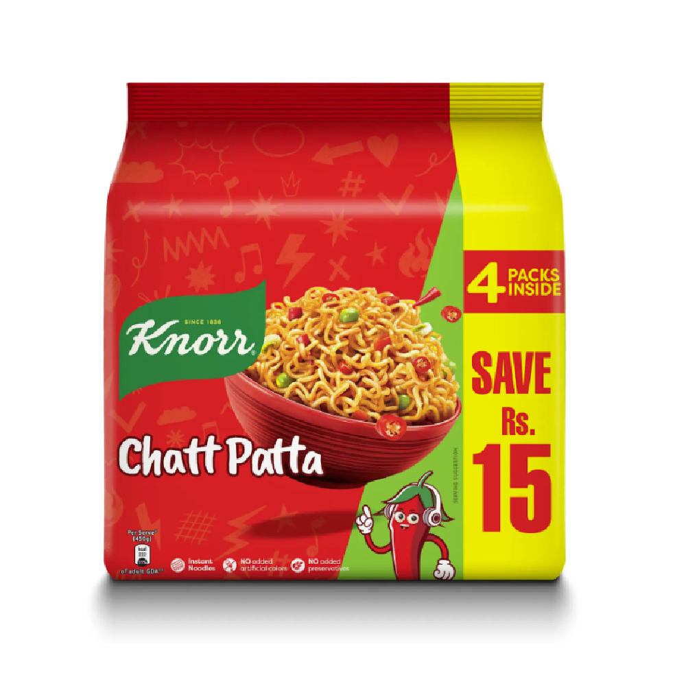 KNORR NOODLES CHATT PATTA SAVE RS.15 PROMO 1X4 200GM