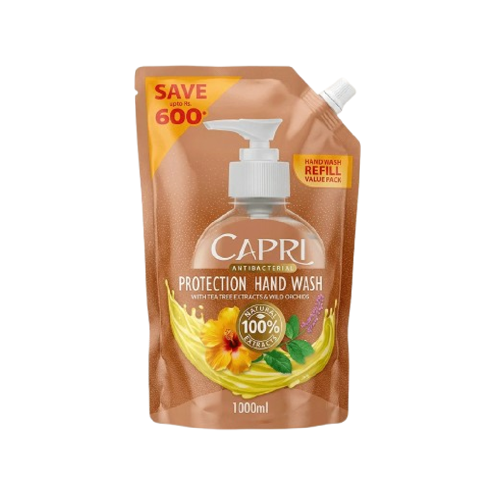 CAPRI ANTIBACTERIAL TEA TREE HAND WASH 1000 ML POUCH