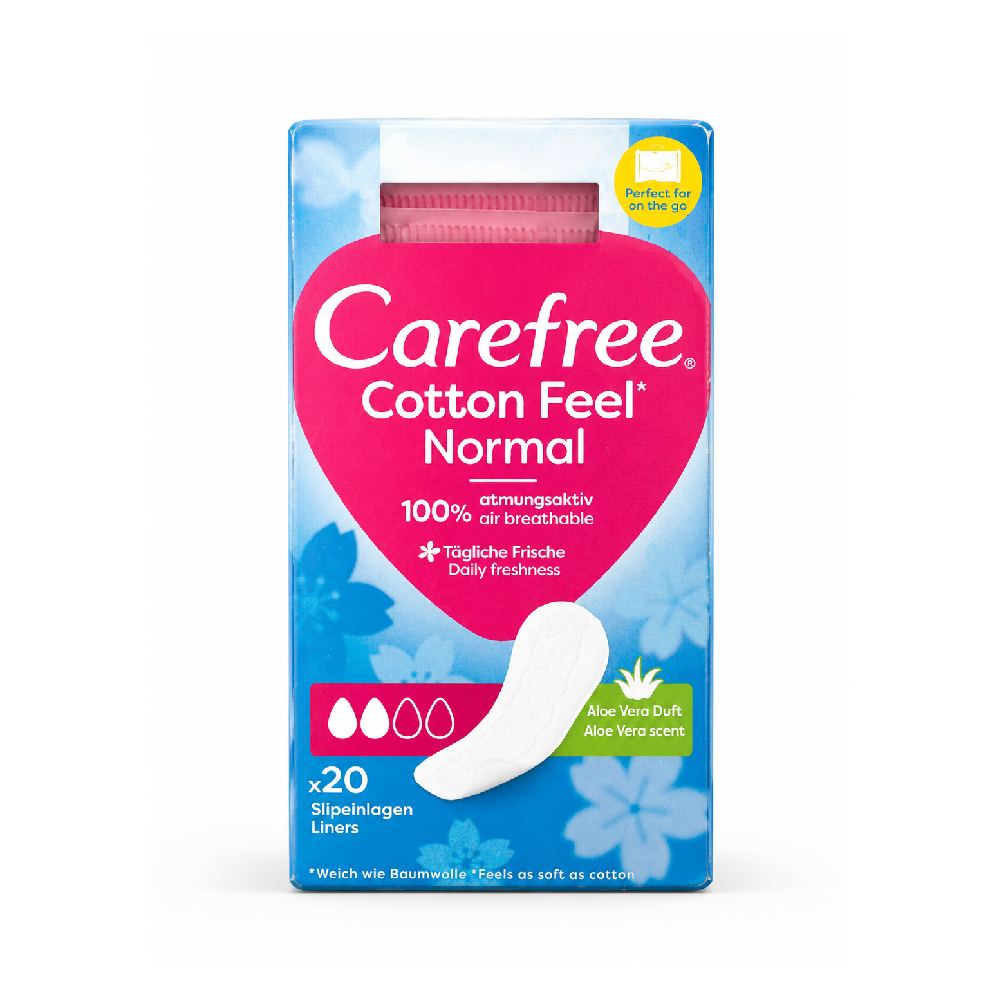 CAREFREE SANITARY PADS ALOE SCENTED 20PC