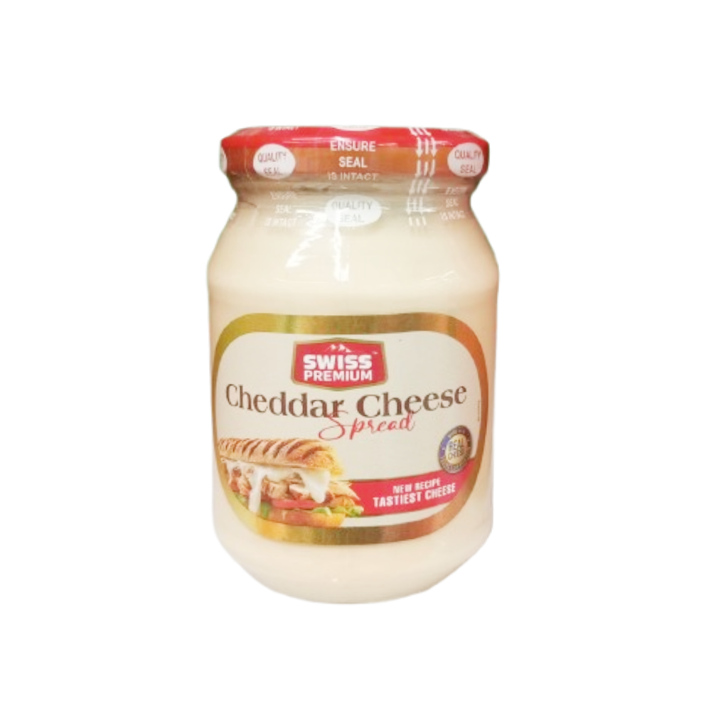 SWISS PREMIUM CHEDDAR PROCESSED CREAM CHEESE SPREAD JAR 250 GM