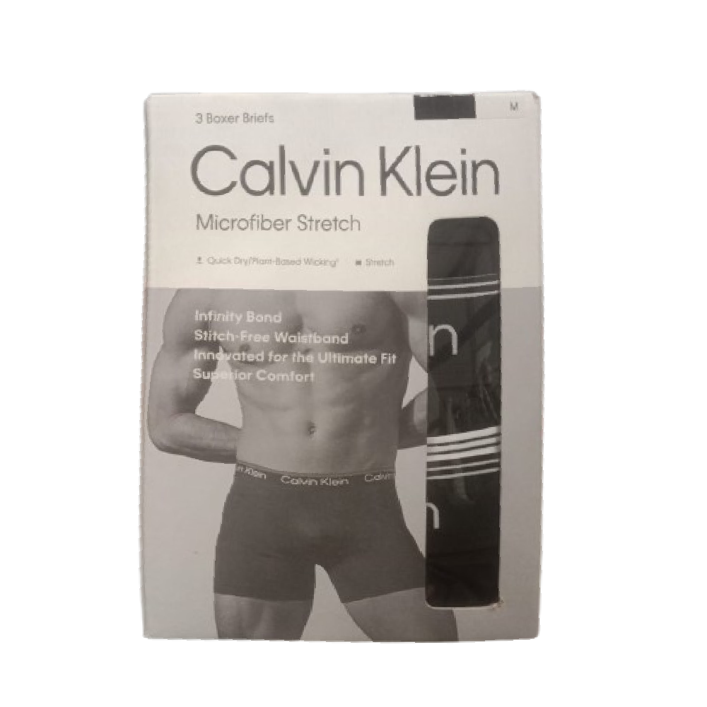 CK MEN BOXER BRIEFS P-3 NB4410-001 BLK M (IR)