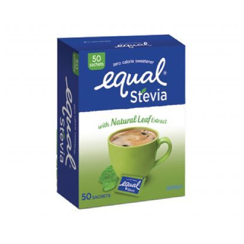 EQUAL STEVIA ZERO CALORIES SWEETNER SACHETS 50S