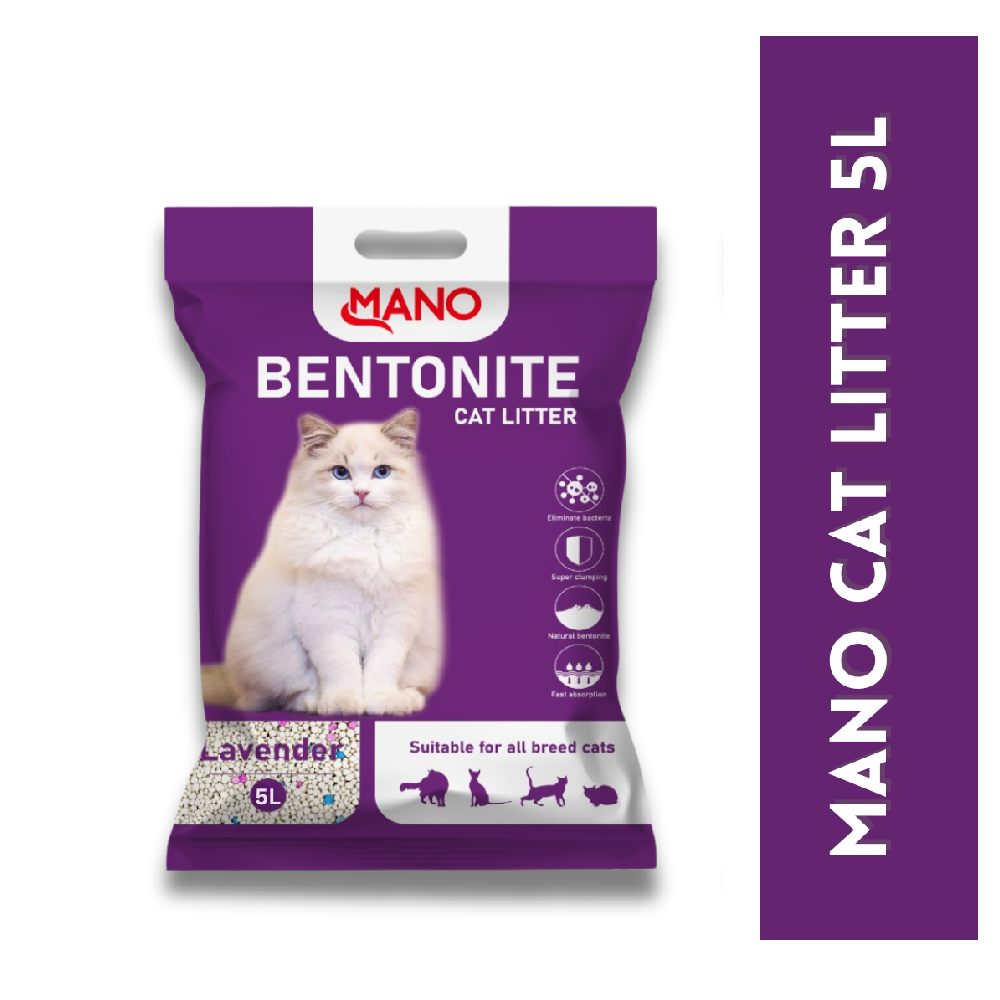 MANO BENTONITE CAT LITTER LAVENDER 5 LTR