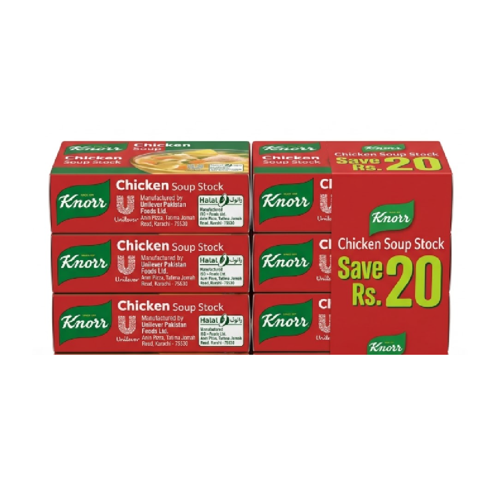 KNORR CHICKEN SOUP STOCK CUBE 1X6 PROMO PACK 108 GM