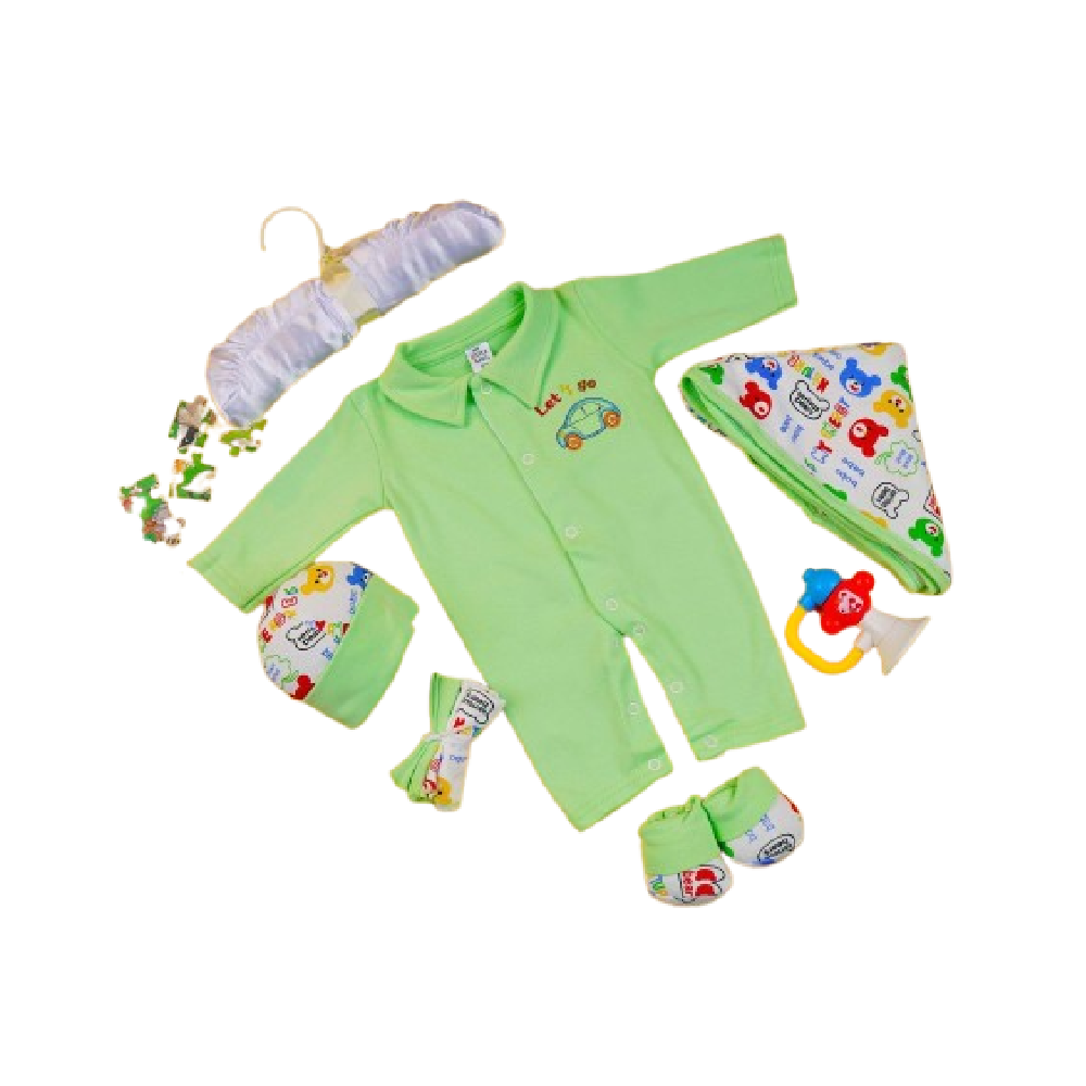 BABY HANGER GIFT SET 10PC BOX NICE & EASY GREEN MZS-24
