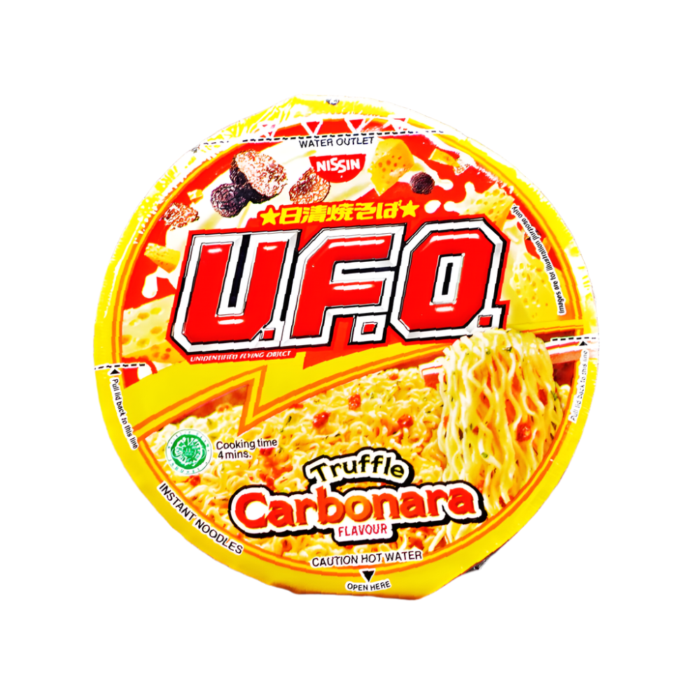 NISSIN RAMEN NOODLES U.F.O TRUFFLE CARBONARA  CAUTION HOT WA