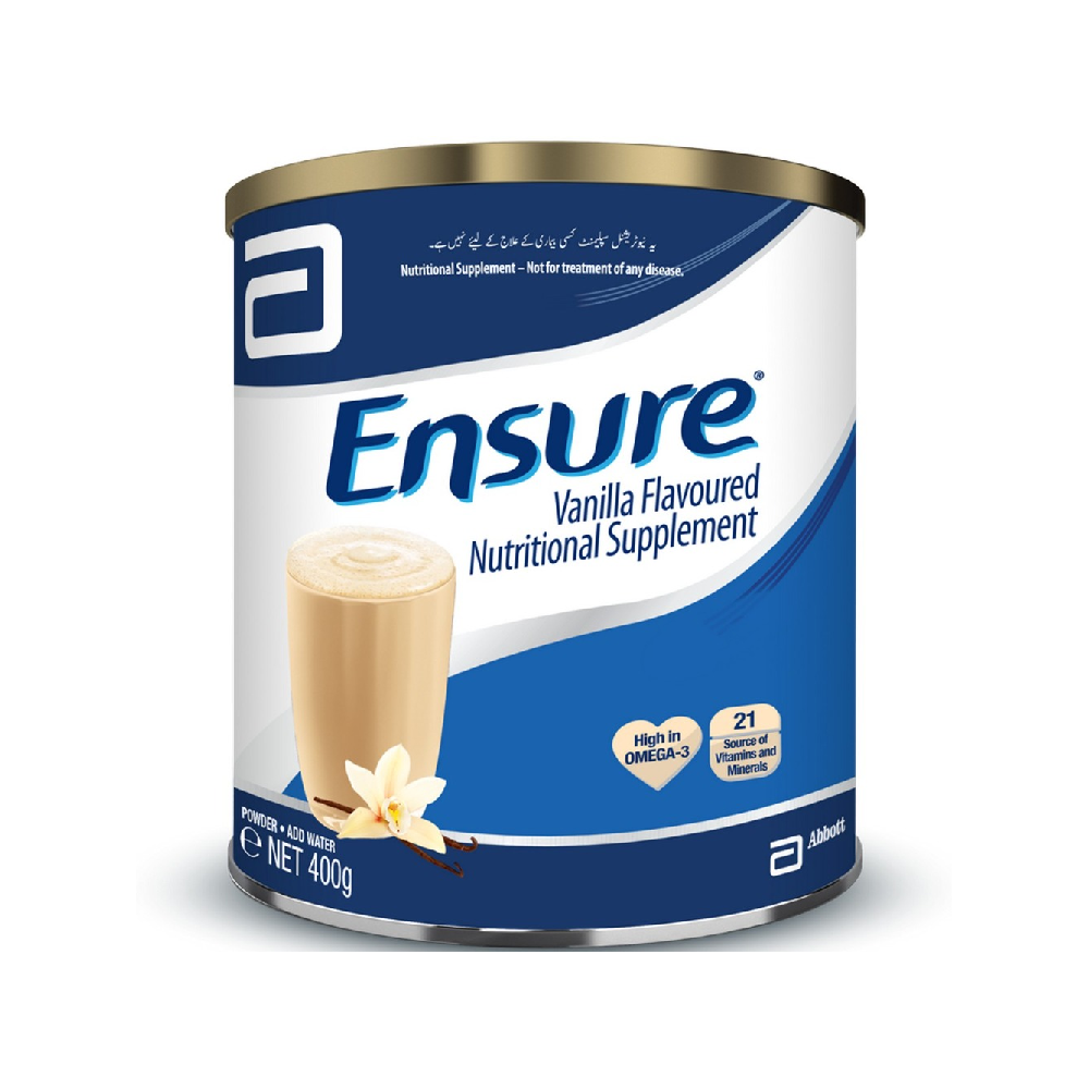 ENSURE NUTRI SUPPLEMENT POWDER VANILLA TIN 400 GM
