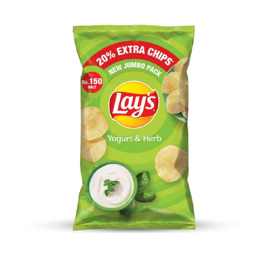 LAYS YOGURT & HERB CHIPS 120 GM