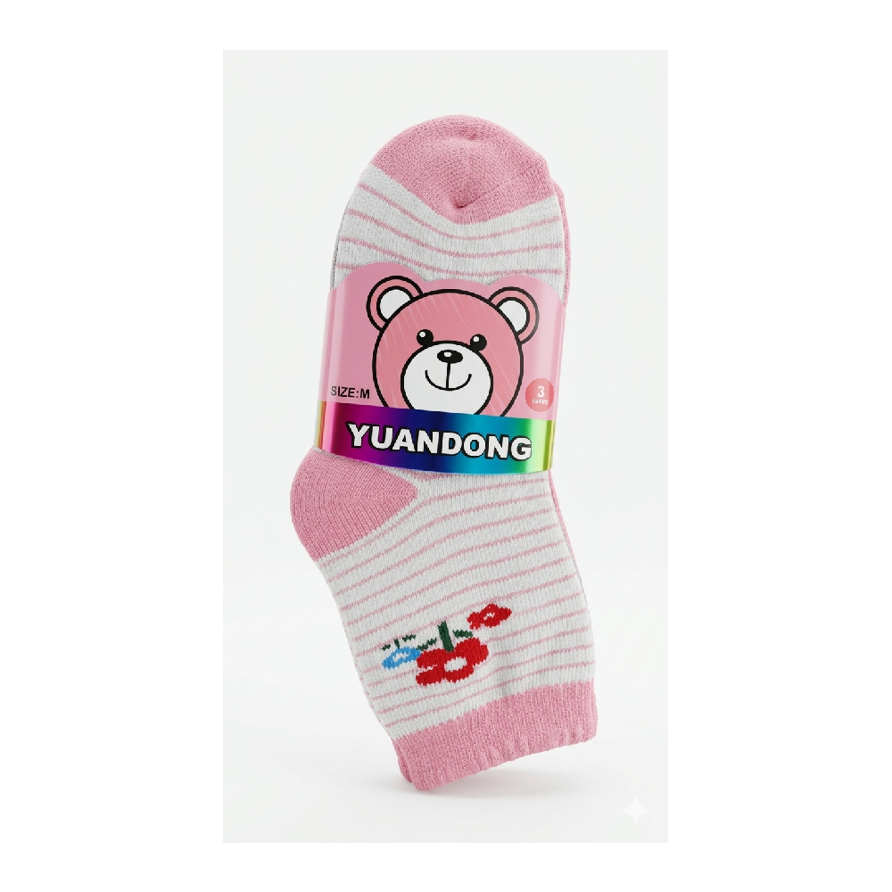 GIRLS SOCKS 3 PAIR PACK TARRY 3-5 YEAR 01 W/G