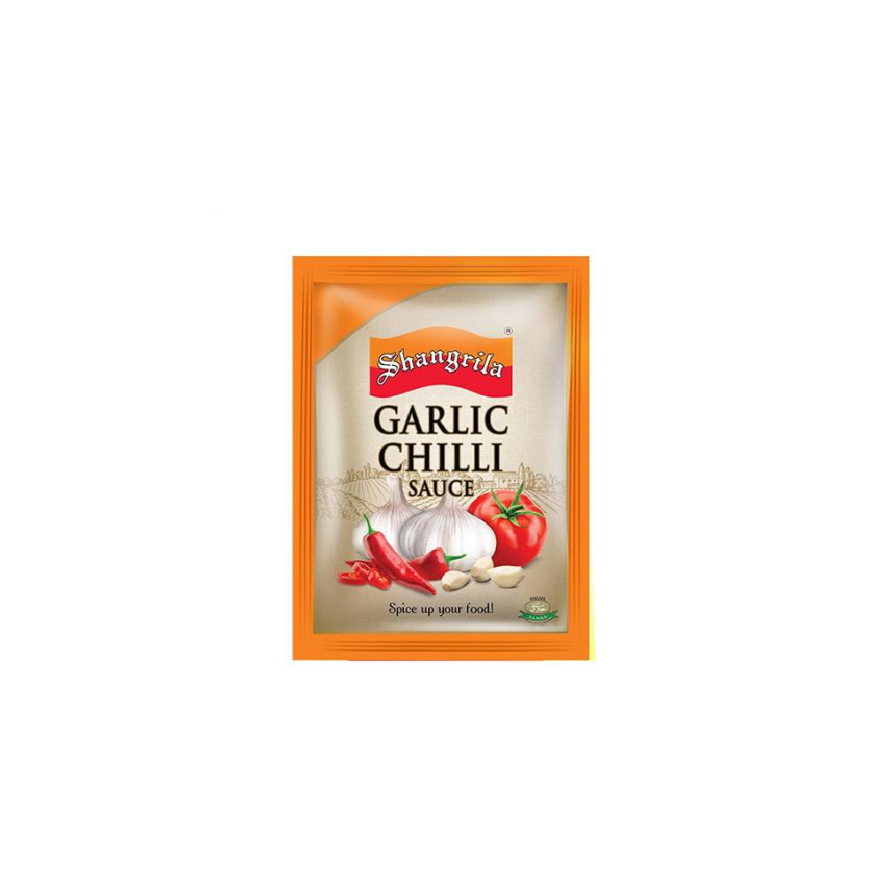 SHANGRILLA GARLIC CHILLI SAUCE SACHET 100 PC PACK