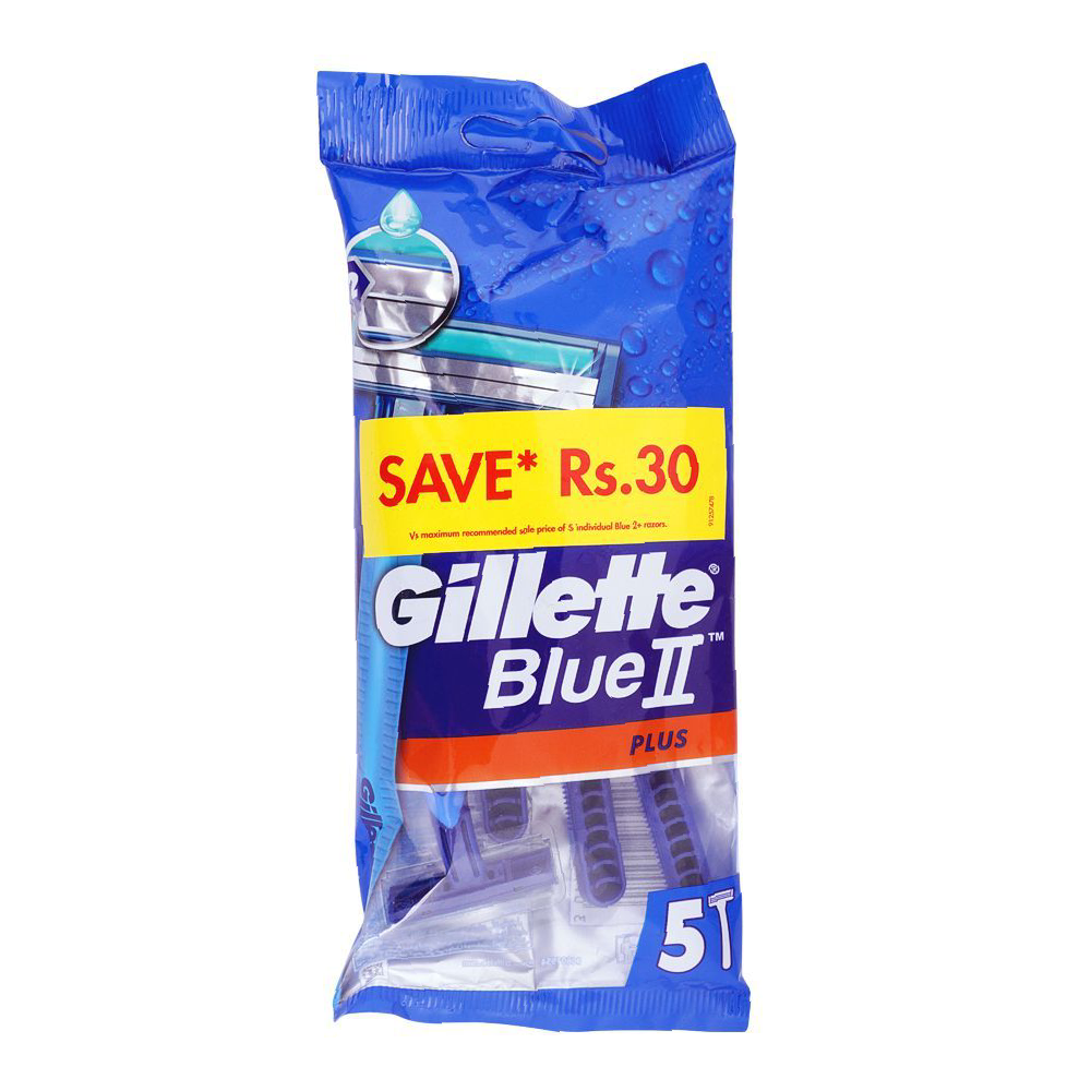 GILLETTE RAZOR BLUE 2 PLUS 5 PC PACK