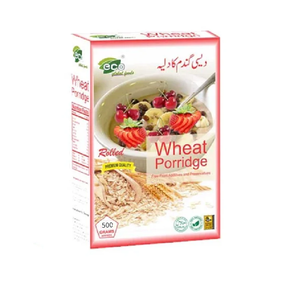 ECO ROLLED WHEAT PORRIDGE BOX 500GM
