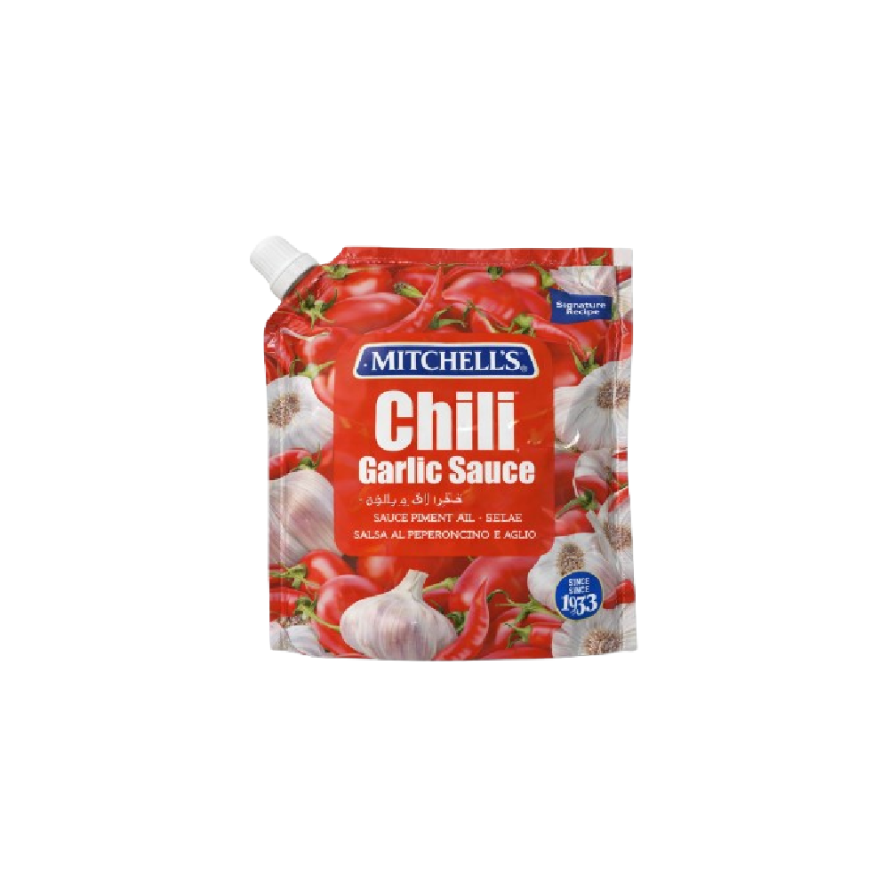 MITCHELLS CHILLI GARLIC SAUCE POUCH 400 GM