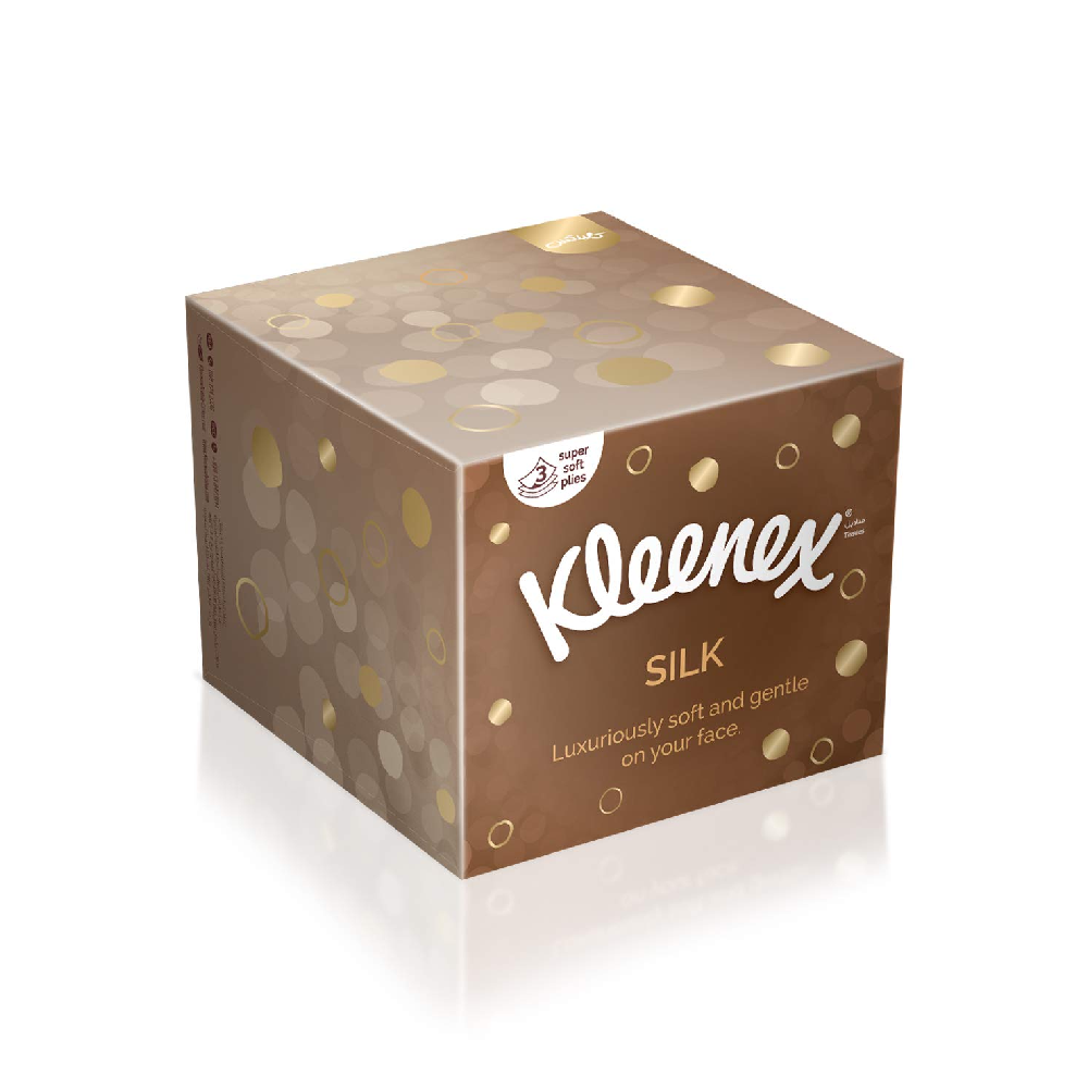 KLEENEX TISSUE CUBE SILK LUXURIOUSLY SOFT 3 PLY 54 SHEETS