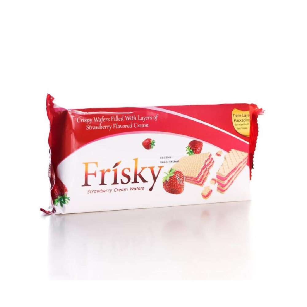 INOVATIVE FRISKY STRAWBERRY CREAM WAFERS 75 GM