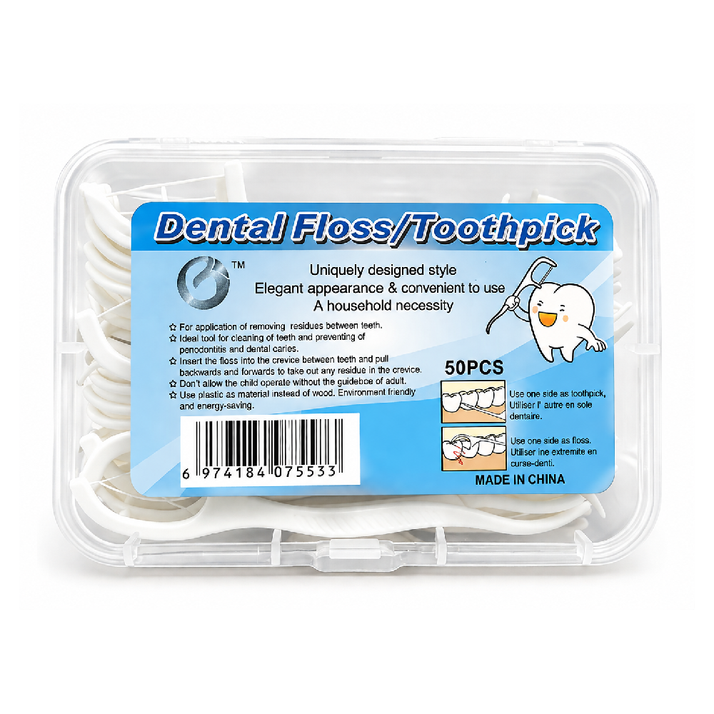 DENTAL FLOSS TOOTH PICK MACROMOLECULE CARE 50 PC