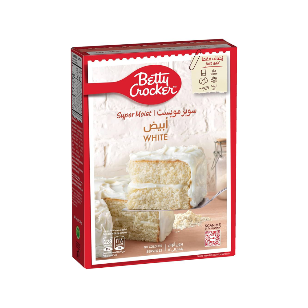 BETTY CROCKER CAKE MIX SUPER MOIST WHITE 500 GM