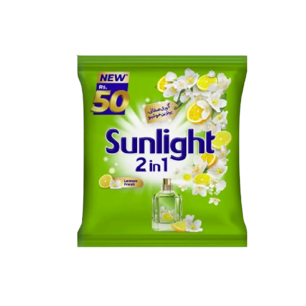 SUNLIGHT WASHING POWDER 2IN1 LEMON FRESH 185 GM