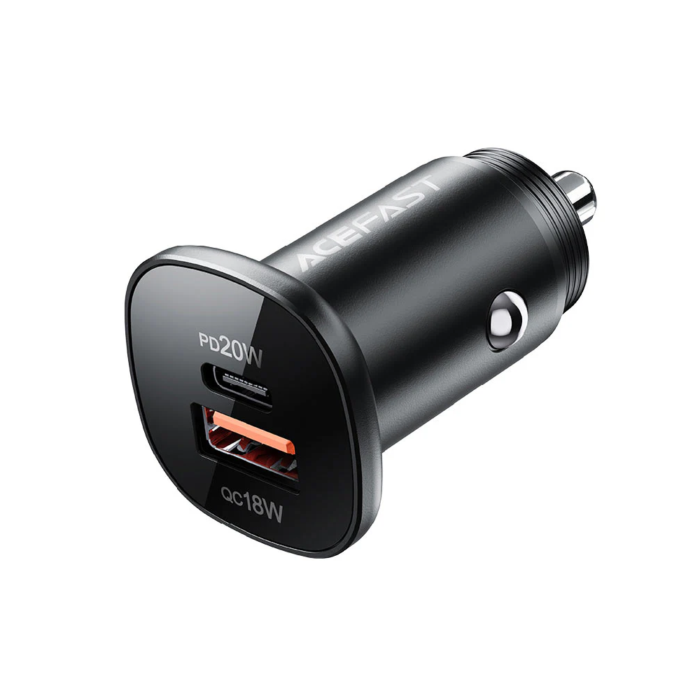 38W USB-C and USB-A Mini Car Charger