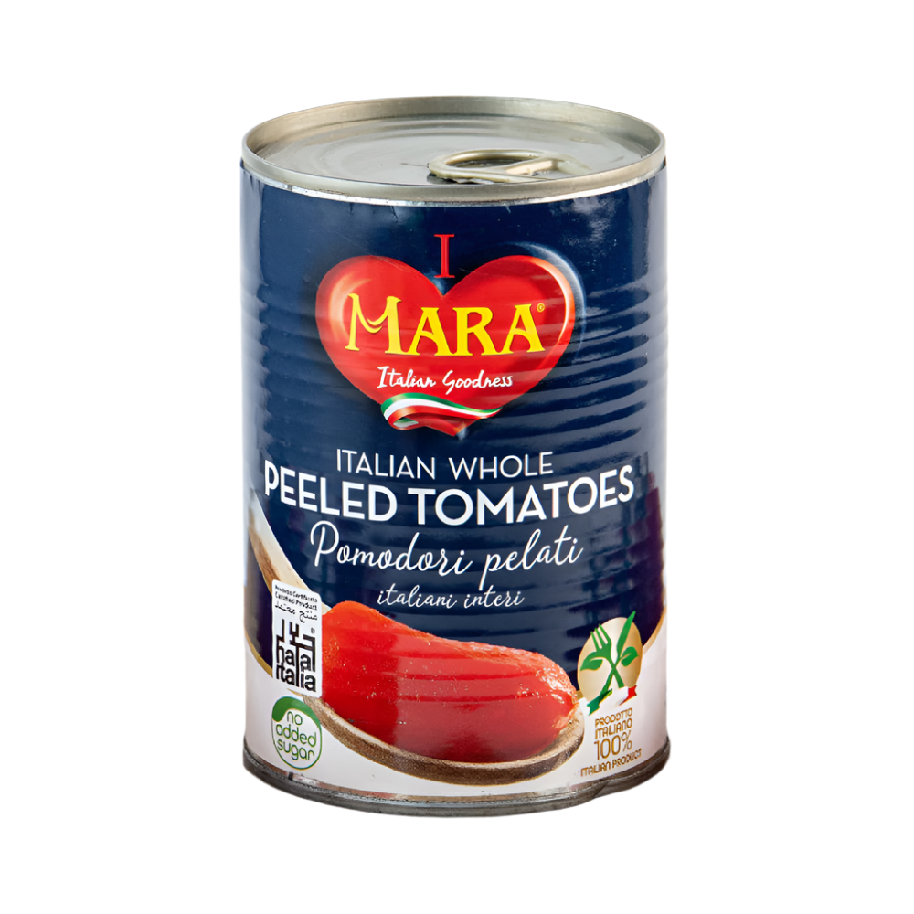 MARA PEELED TOMATOES ITALIAN WHOLE TIN 400 GM