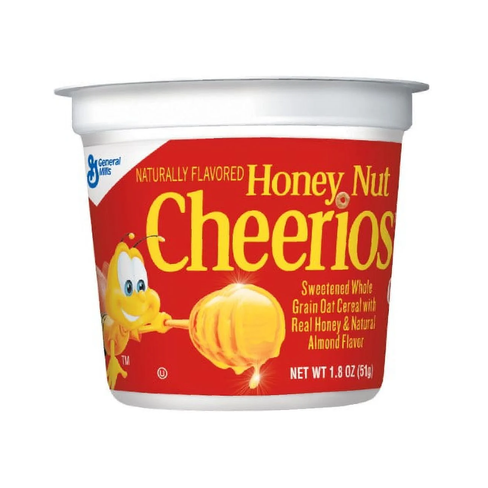 GENERAL MILLS CEREAL HONEY NUT CHEERIOS CUP 51 GM