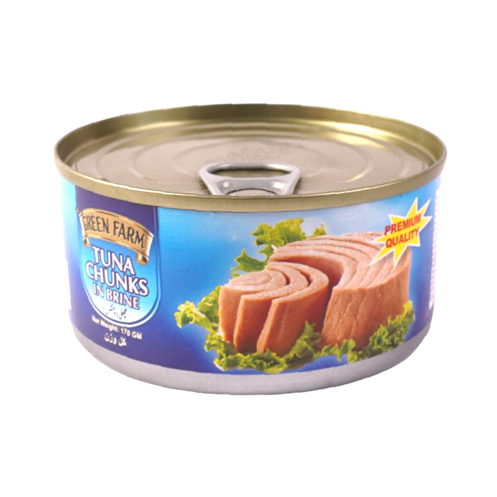 GREEN FARM TUNA CHUNKS IN BRINE TIN 170 GM