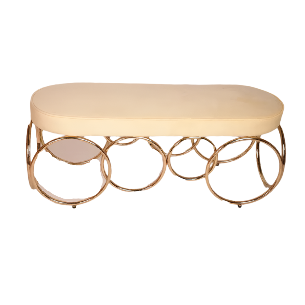 STOOL LARGE TWO SEATER RING GOLDEN