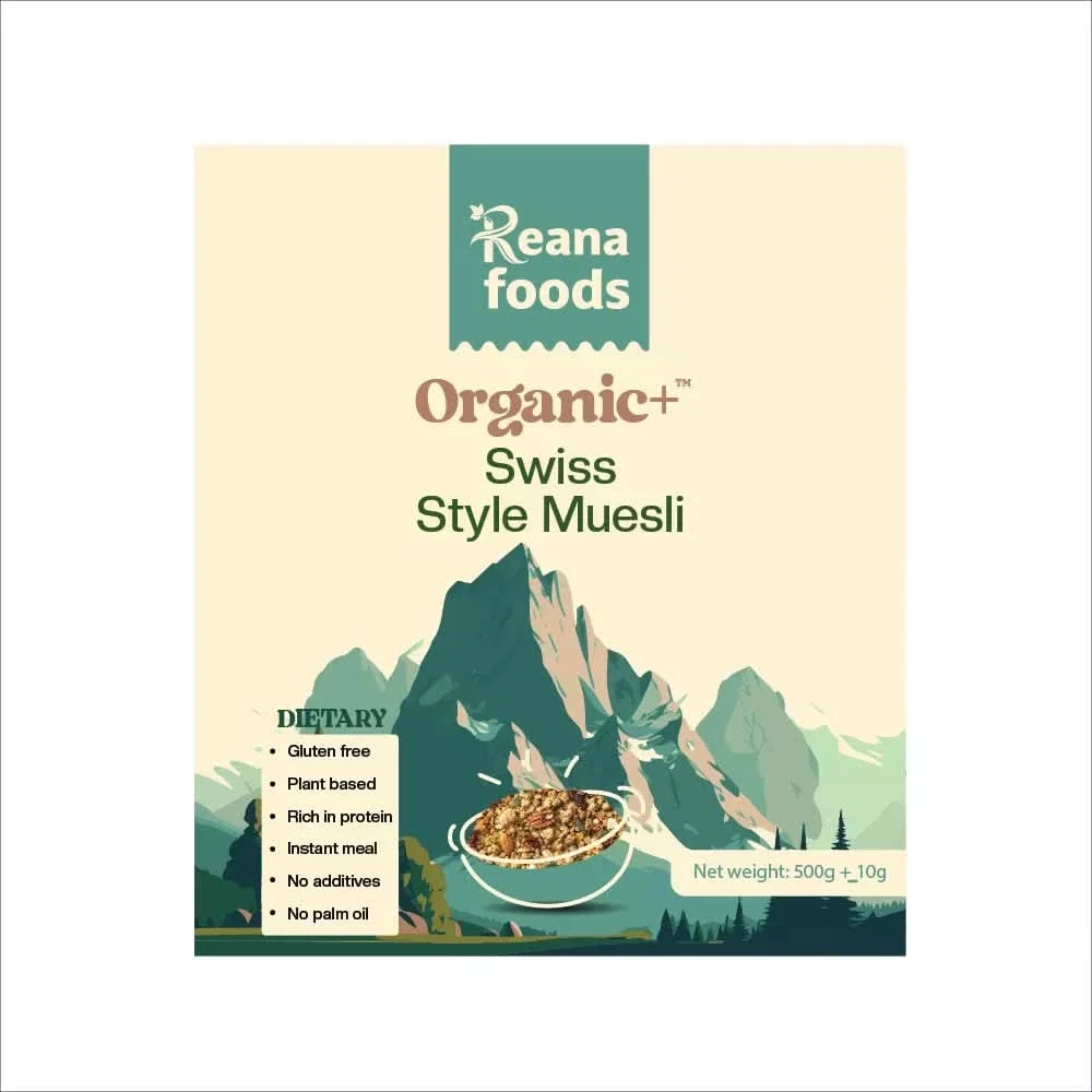 REANA ORGANIC + MUESLI SWISS STYLE 500 GM