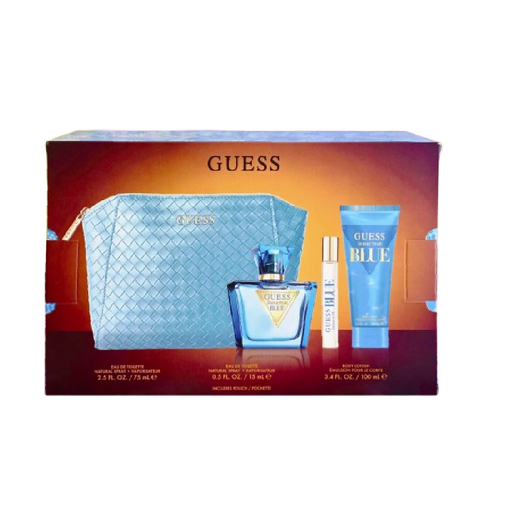 GUESS SEDUCTIVE BLUE FOR W 3PC GIFT SET WITH BAG