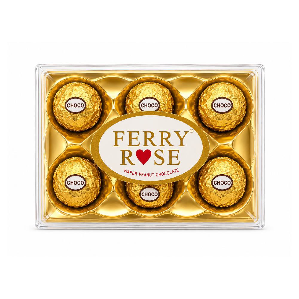 FERRY ROSE CHOCOLATE SQUARE SHAPE T-8 100 GM