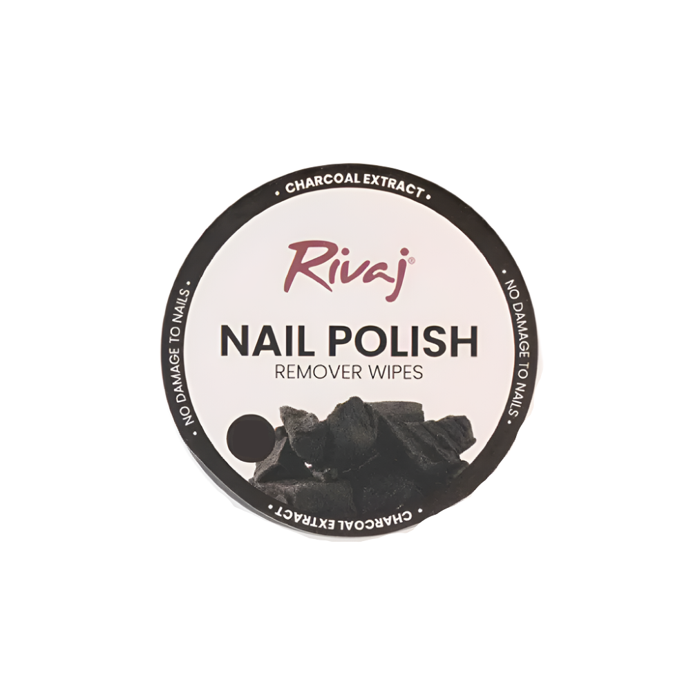 RIVAJ CHARCOAL NAIL POLISH REMOVER WIPES