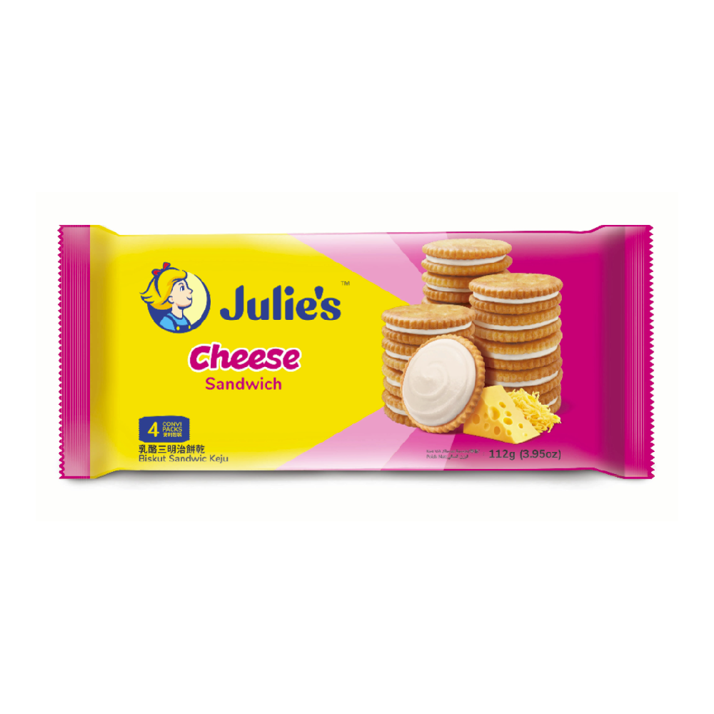 JULIES CHEESE SANDWICH BISCUITS 112 GM