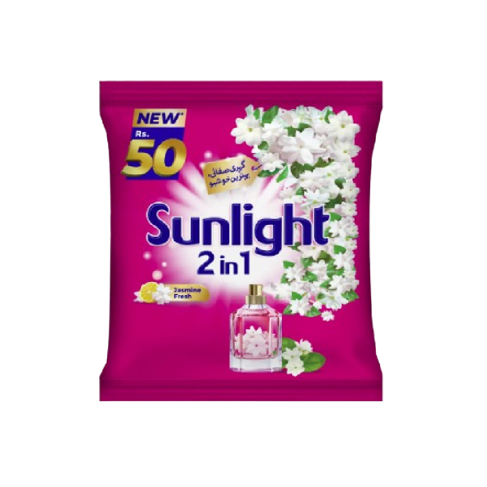 SUNLIGHT WASHING POWDER 2IN1 JASMINE FRESH 185 GM