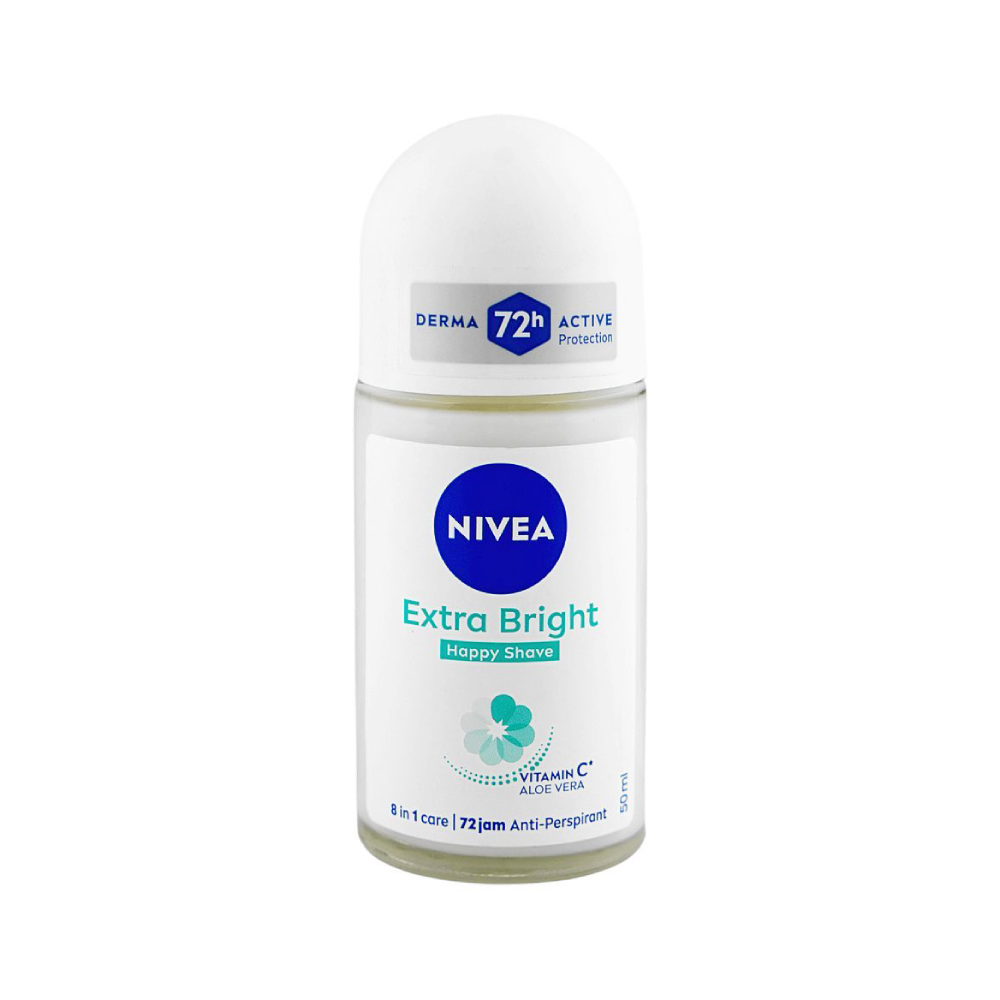 NIVEA ROLL ON EXTRA BRIGHT HAPPY SHAVE 72H 50 ML