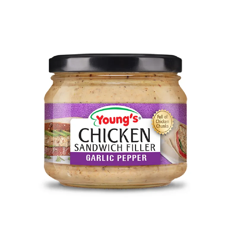 YOUNGS CHICKEN SANDWICH FILLER GARLIC PEPPER SPREAD 275 GM
