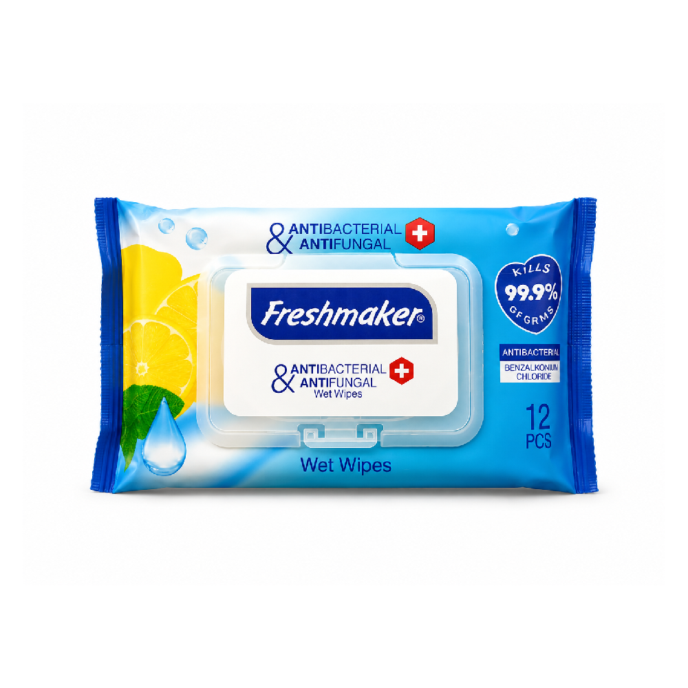 FRESHMAKER ANTIBACTRIAL ANTI FUNGAL WET WIPES 72 PCS