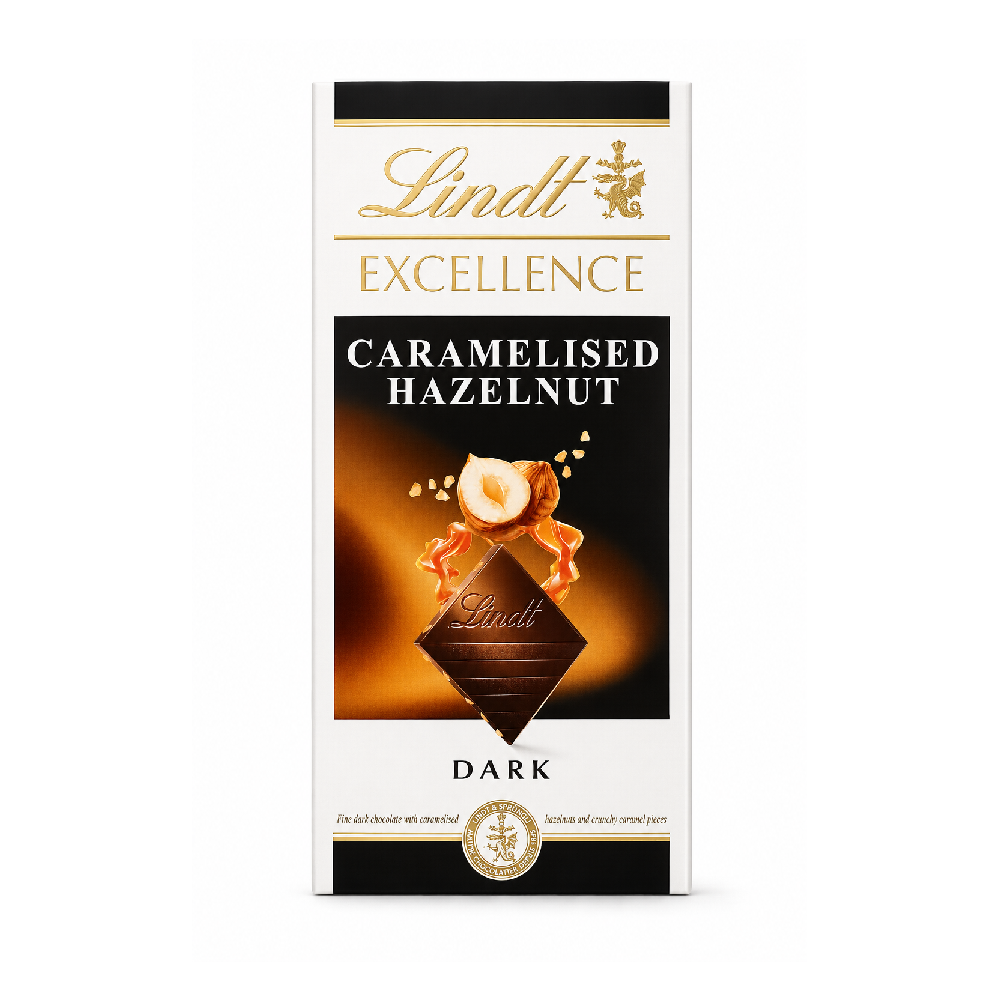 LINDT LINDOR CHOCOLATE HAZELNUT 100 GM