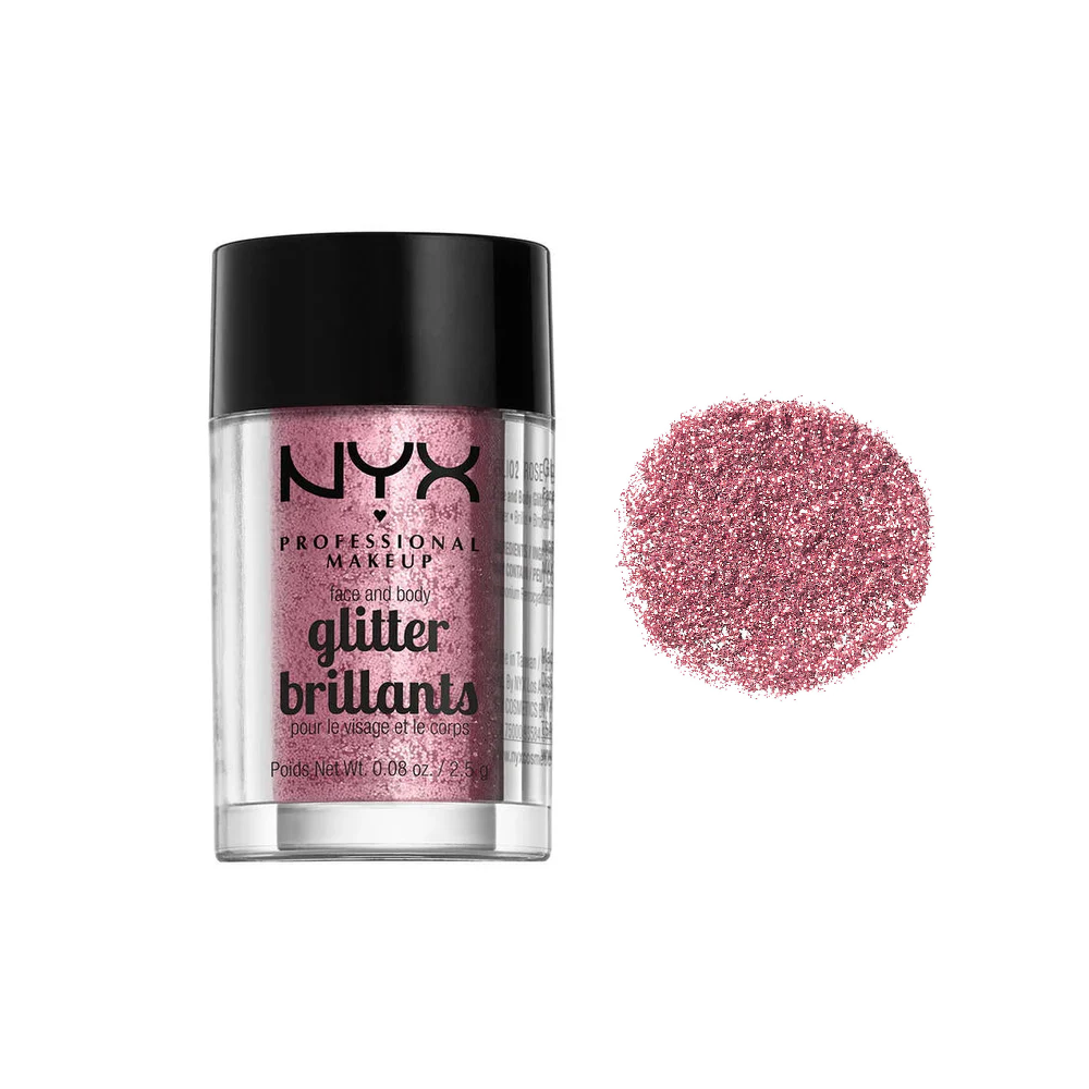 NYX FACE AND BODY GLITTER BRILLANTS ROSE 02