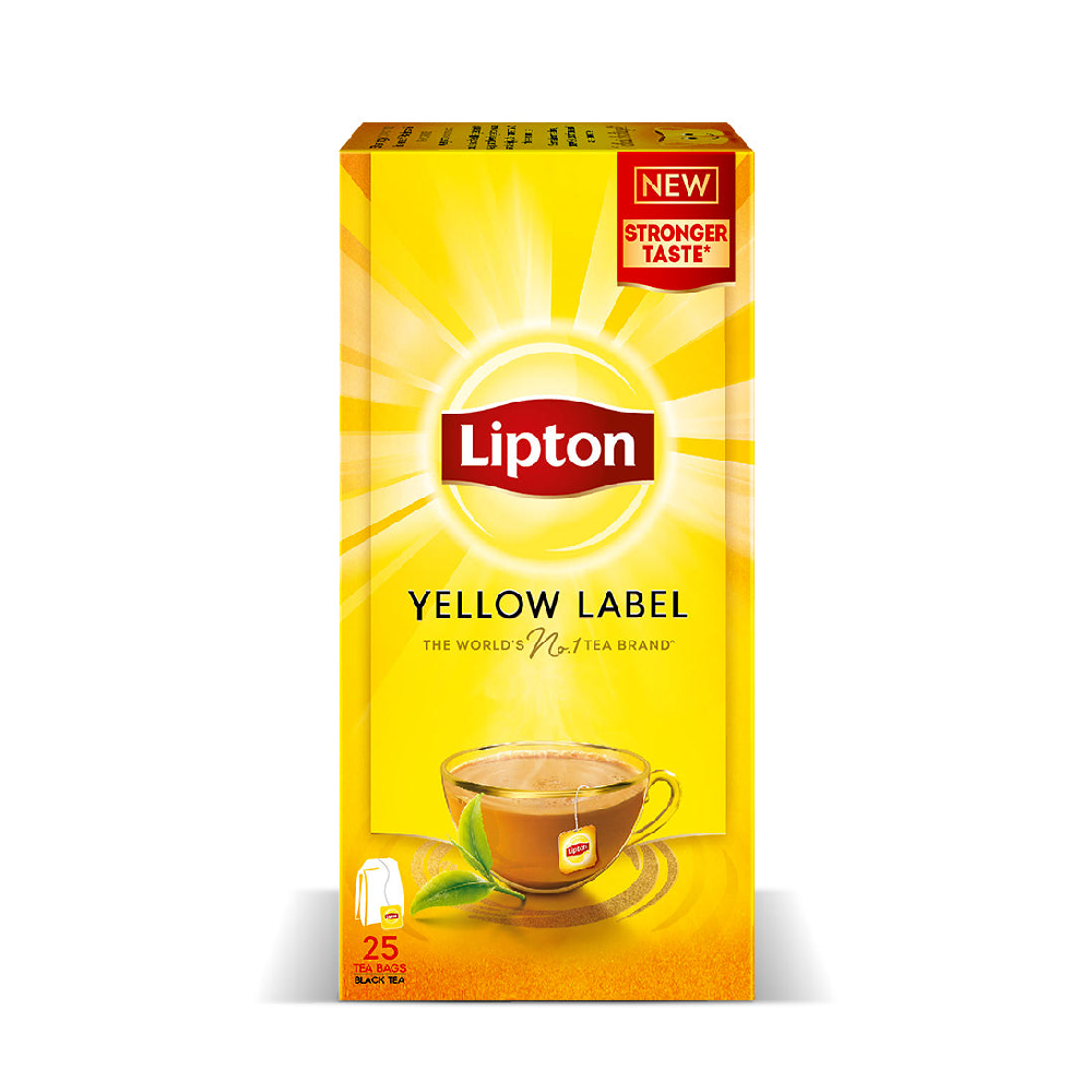 LIPTON TEA YELLOW LABEL 25 BLACK TEA BAGS 50 GM