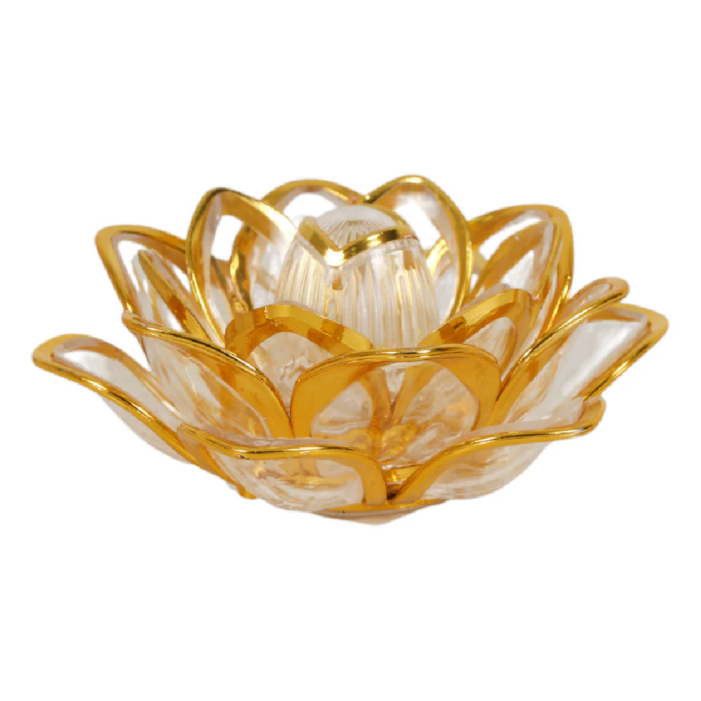 LED CANDLE GOLD LINING FLOWER IR D-40