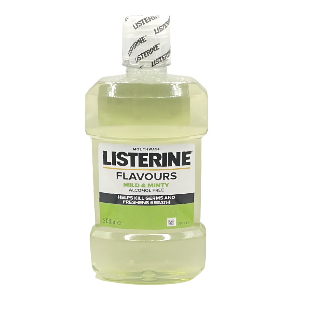 LISTERINE MOUTH WASH MILD & MINT ALCOHOL FREE 500 ML