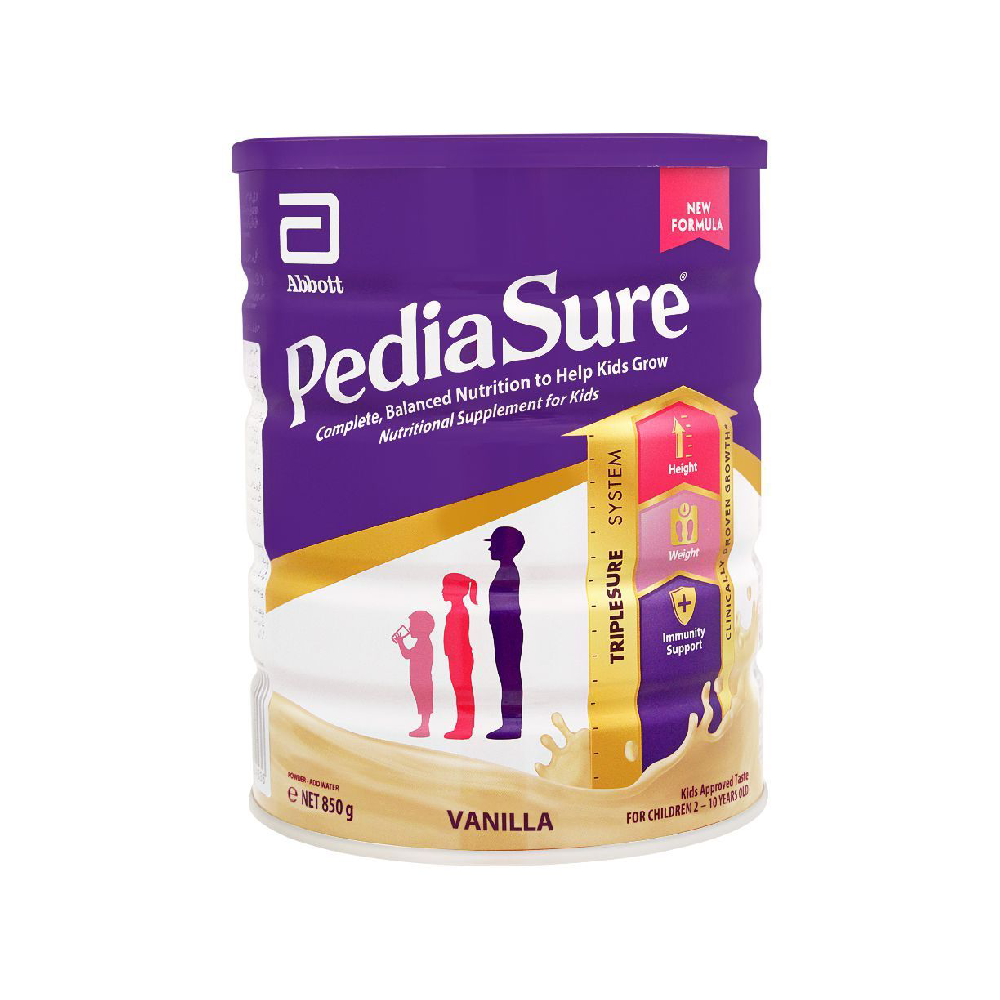 PEDIASURE NUTRITIONAL SUPPLEMENT POWDER FOR KIDS VANILLA TIN 850 G