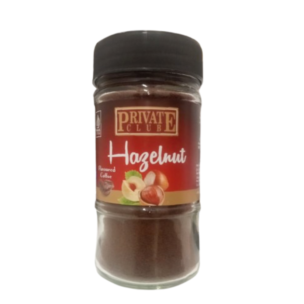 PRIVATE CLUB COFFEE HAZELNUT 100 GM