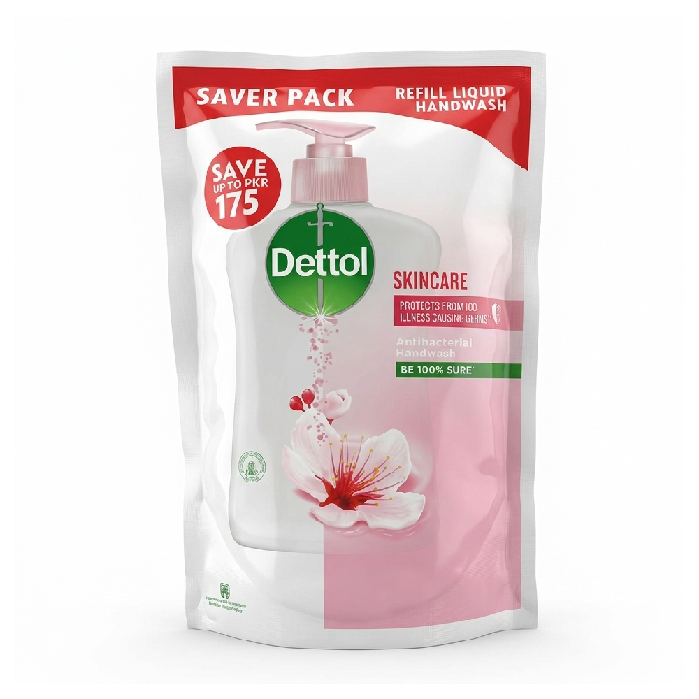 DETTOL REFILL LIQUID HAND WASH SKIN CARE POUCH 375ML