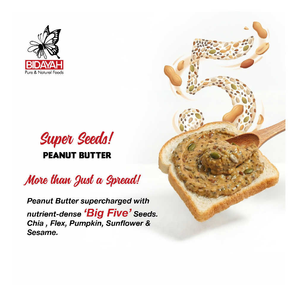 BIDAYAH SUPERSEEDS PEANUT BUTTER 450 GM