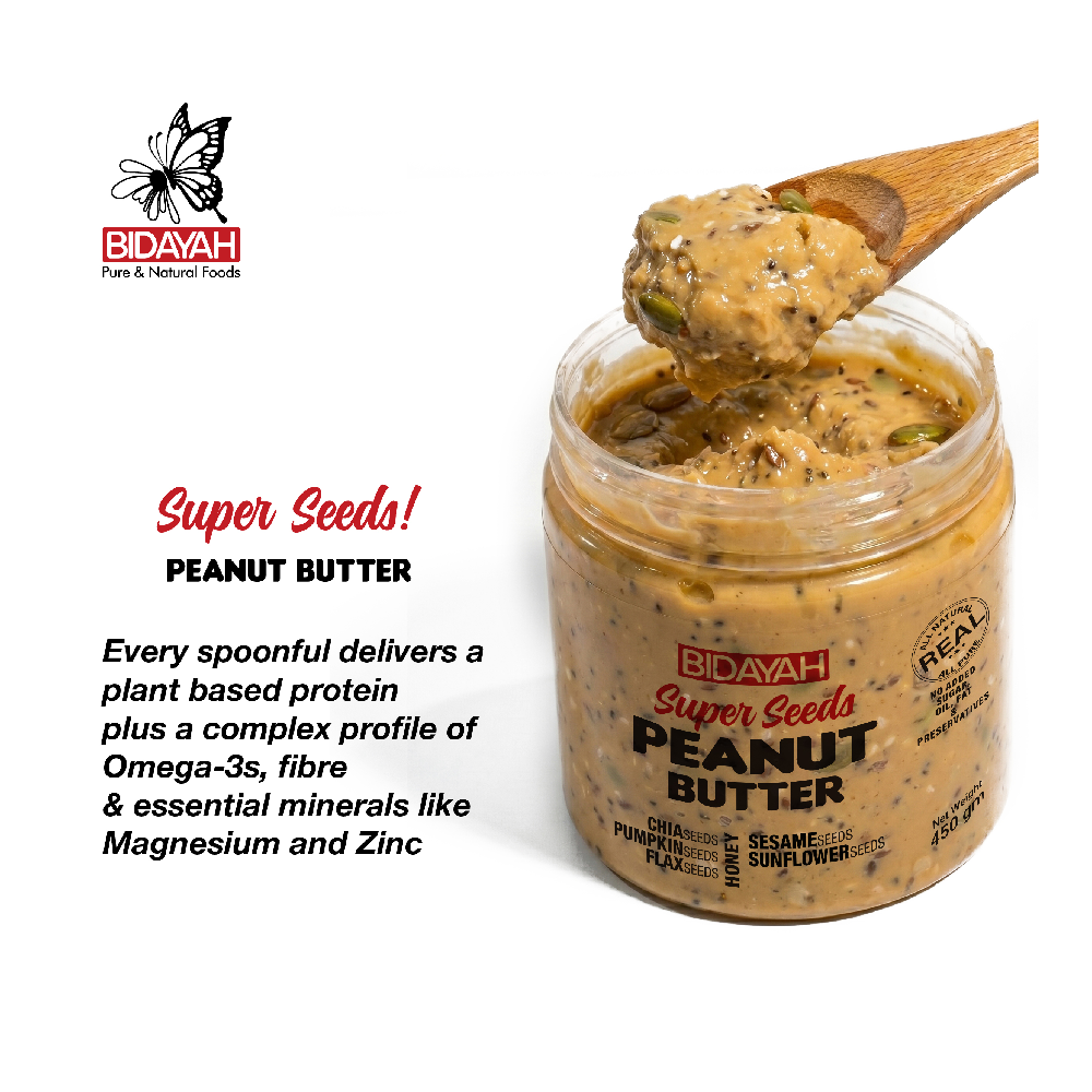 BIDAYAH SUPERSEEDS PEANUT BUTTER 450 GM