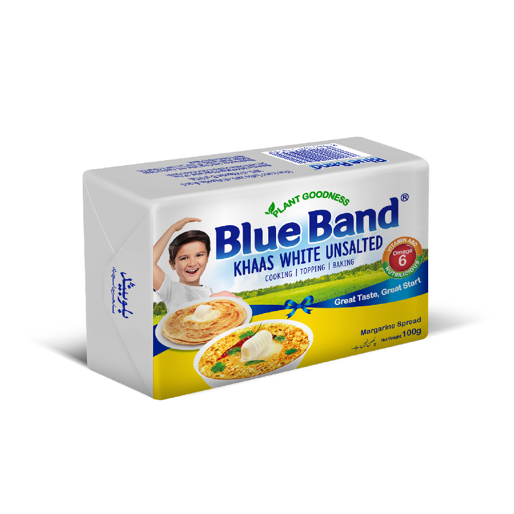 BLUE BAND KHAAS WHITE UNSALTED MARGARINE SPREAD 100 GM