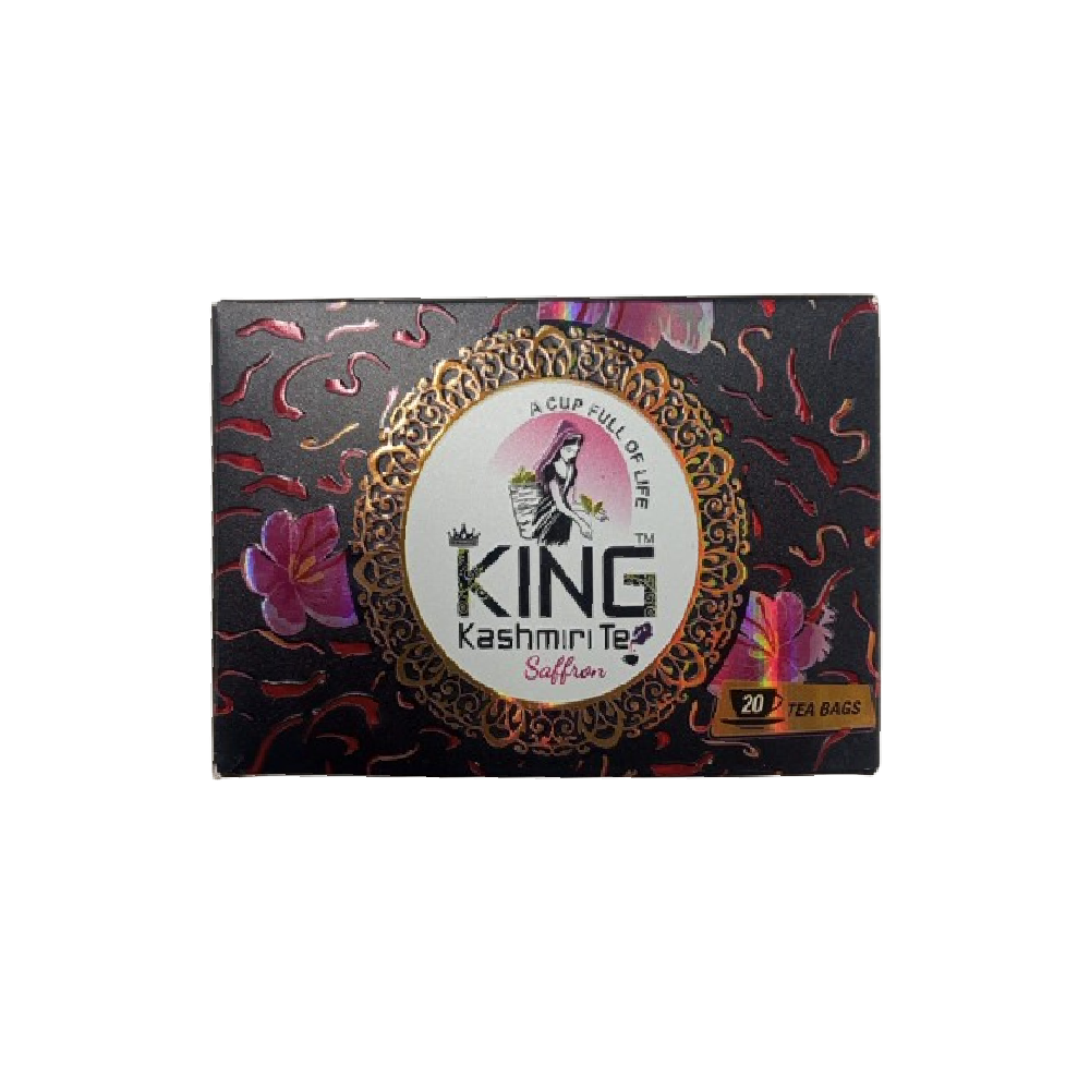 KING KASHMIRI TEA BAGS SAFRON FLAVOUR 20 PC